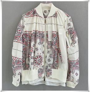 香港sacai 腰果花夹克韩版潮流宽松学生帅气外套港风百搭休闲上衣