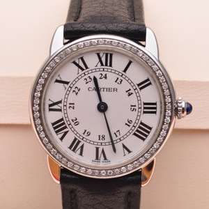 【卡地亚cartier】ronde de cartier(伦敦)系列后镶钻石英女表
