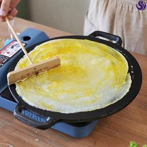 春卷皮铁板摊黄子锅铸铁鏊子做春卷皮工具做煎饼的薄饼神器家用.