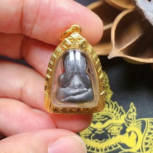 龙婆坤 小光头 金符管 庙印 2536年 金壳带卡 泰国佛牌