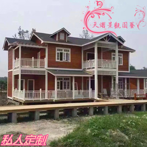 002人付款淘宝别墅防腐木小乡村木屋定制户外实木小型木房子精品桂林漓江花园别墅图片