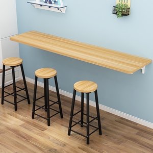 吧台桌家用休闲桌奶茶店桌墙边窄桌小户型阳台栏杆挂桌多功能悬挂