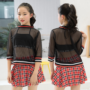 分体游泳衣女童特价中小童40-60斤小学生裙式7-9岁女宝宝泳装工厂