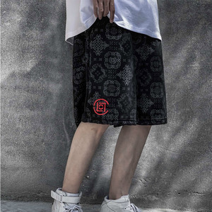 clot联名aj飞人篮球短裤满印丝绸限定中国风陈冠希edc男女休闲裤