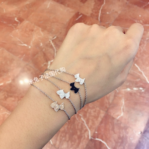 法国 agatha瑷嘉莎 925银经典爹利犬小狗手链 时尚可爱简约潮流