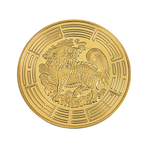 麒麟铜币 四大神兽铜钱币 火麒麟纪念币 瑞祥福泰铜钱 金玉满堂币