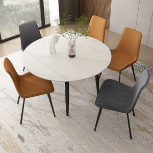 方变圆餐桌椅组合