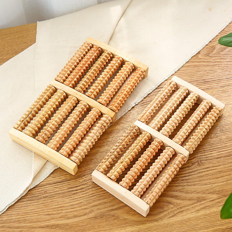 脚底按摩器木质滚轮脚部按摩珠足部足底泡脚熏蒸足浴桶足疗凳