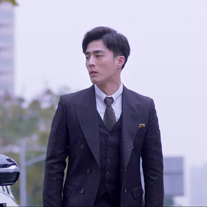 全世界都不如你温靳晨裴子添同款黑色格子西装套装时尚男私人定制