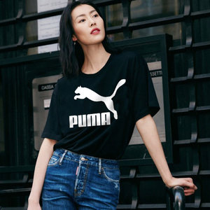 000人付款淘宝puma彪马刘雯联名unisex男女同款中性宽版海洋色短袖t恤
