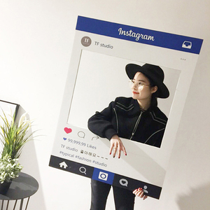 相框拍照道具定制朋友圈手持边框牌网红风ins拍照框婚礼如此妖娆