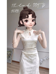 新中式国风改良版年轻款少女旗袍连衣裙气质女神范白色长裙女夏装