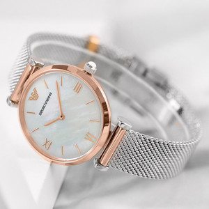 armani阿玛尼女表&nbsp;简约气质编织表带手表女ar2067