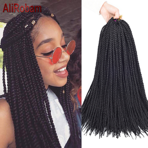 alirobam 黑人脏辫手织三股辫假发 box braids hair extensions