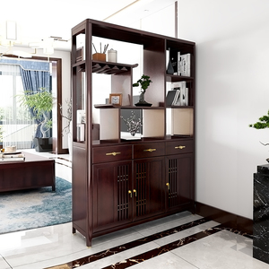 00左右行贸易淘宝新中式实木玄关柜鞋柜轻奢餐边柜简约后现代门厅