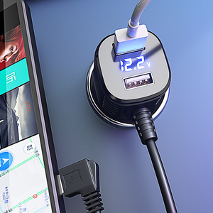 行车记录仪电源线多功能双usb车载车充gps充电器头转换连接充电线