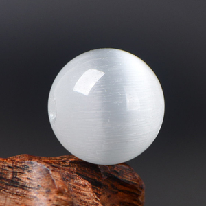 白猫眼石散珠子半成品diy饰品配件手工编织材料串珠白色圆珠单颗