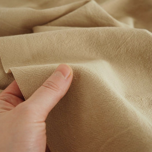 【m家】手工服装布料砂洗水洗做旧压皱纹竹节棉麻日式朴素风格