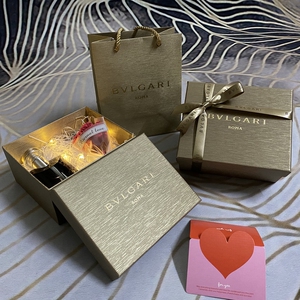 专柜正品bvlgari/宝格丽香水纸袋礼品盒手提包装香水盒子礼品纸袋
