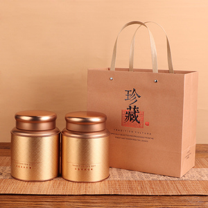 茶叶罐铁罐包装盒圆形家用半斤一斤装红茶绿茶小青柑普洱茶空罐子