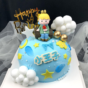 小王子六一儿童节生日蛋糕宝宝周岁男孩百天满月北京上海同城配送