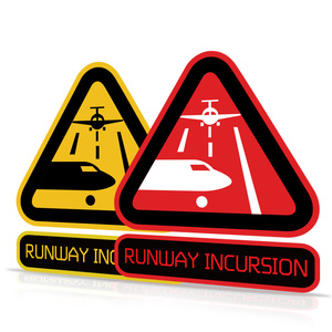 跑道入侵特色警示标语3m反光车贴 三角小飞机创意警告装饰贴纸