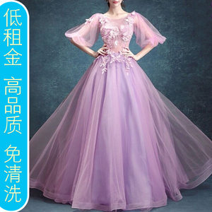 出租新款晚礼服长款仙女可爱蓬蓬裙公主主持人独唱表演礼服裙子