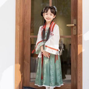 红情绿意-丸子小妹妹女童儿童古装汉服春夏季装中国风公主超仙气