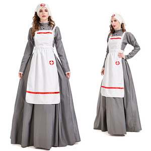 欧洲十九世纪护士服装 弗洛伦斯·南丁格尔扮演表演服 万圣节服装