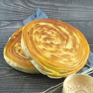 甘肃特色小吃庄浪大饼油锅盔饼地方咸香口味烧饼零食700g散装包邮