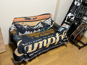 外贸露营毛毯沙发套靠背巾芝华士功能沙发罩垫美式老虎椅盖毯床毯