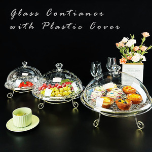 时尚水晶玻璃水果盘 现代客厅创意家用茶几糖果盆 大号沙拉干果篮