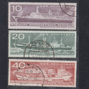 德国邮票 东德 1971年 轮船 旧3枚1组