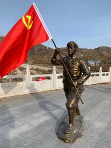 玻璃钢红军八路军人物雕塑仿铜军民鱼水情工农兵战士革命英雄雕像