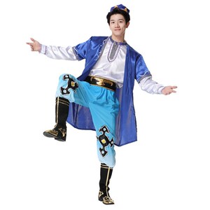 抖音同款新疆维吾尔族舞蹈服装成人男哈萨克维族少数民族舞台表演