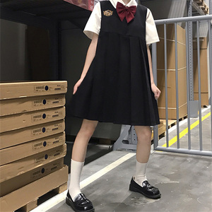 现货基础中长款套装全套国中生背心连衣女学生校服牛巢旗舰店148