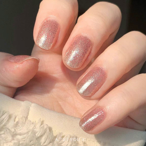 又仙又柔//lellmoll艻茉指甲油#23画沙 香槟色细闪金色夏季免烤脚