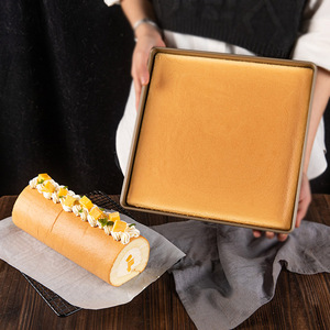 美涤毛巾卷模具 28x28瑞士卷浮云蛋糕卷烤盘可可脆片家用烘焙工具