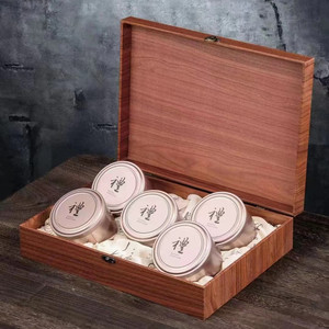 素简茶叶罐5圆空盒高档通用红岩茶金骏眉大红袍铁观音包装一礼盒