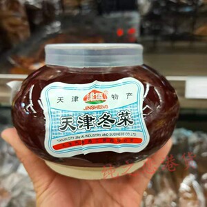 天津冬菜 港版长城牌海鲜潮汕砂锅粥配菜佐料 土坛装 下饭菜600g