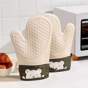 防烫手套烤箱手套加厚耐高温隔热烘焙工具微波炉专用防热硅胶手套