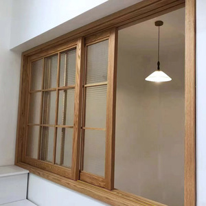 木窗定制室内日式实木窗户推拉折叠上翻长虹玻璃窗原木隔断墙木框