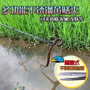 鹰喙式黄鳝夹泥鳅鳝鱼钳子赶海神器抓螃蟹龙虾捕捉器不锈钢控鱼钳