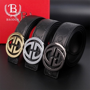 婷婷家皮具bbaodun/宝盾手工双面头层黄牛皮g款挂扣皮带男士2