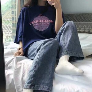 16夏季短袖t恤女12-17岁一套衣服13初中学生11少女孩牛仔裤套装15