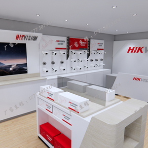 海康威视监控展示柜大华萤石安防摄像头展示架数码配件电视柜定制