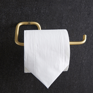 黄铜厕纸架轻奢卫生间北欧简约日式金色卷纸小手巾架全铜手纸架