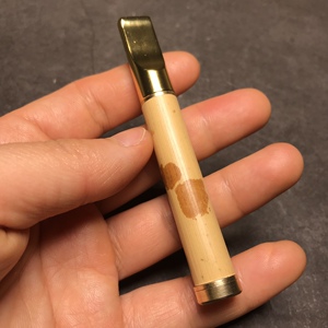 红湘妃竹烟嘴烟具过滤嘴纯铜配件螺纹花纹香妃竹子抽烟工具过滤器