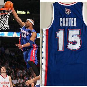 卡特2005全明星球衣04年全明星15号文斯卡特全刺绣密绣篮球服裤