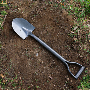 40锋匠旗舰店天猫铁锹锰钢铲子户外挖土松土铁锨木柄把家用种菜尖方